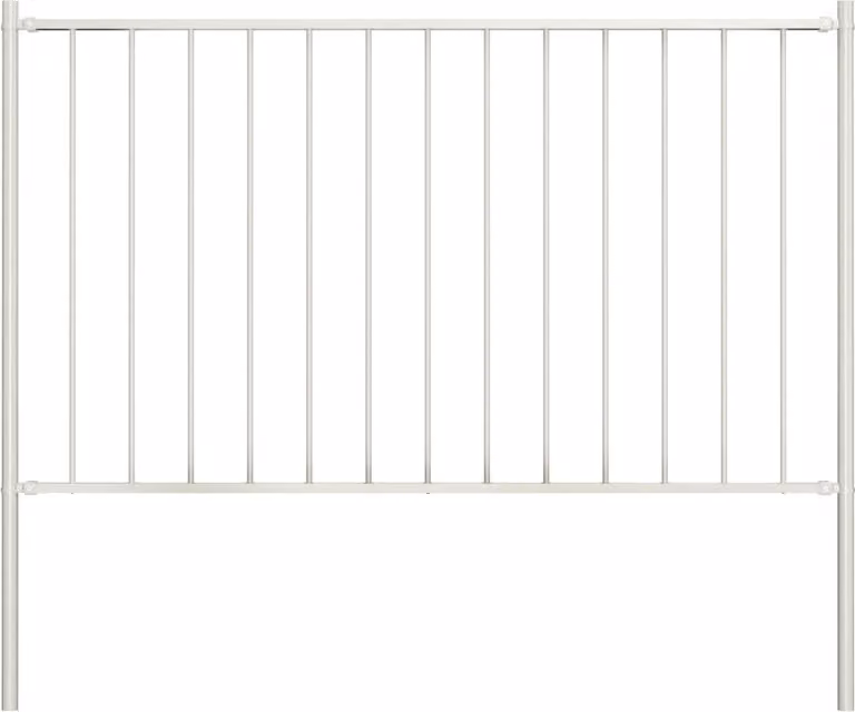 Maison Exclusive - Pannello di recinzione con pali in acciaio verniciato a polvere 1,81x0,75 m bianco