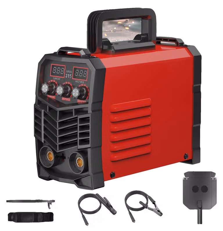 Saldatrice, inverter a doppio display, design compatto, colore rosso