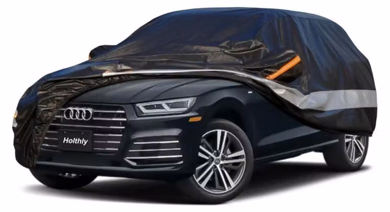 Copertura protettiva per auto, compatibile con Audi Q5 (2008-2024), multistrato (10 strati), impermeabile, traspirante, con protezione UV, colore nero