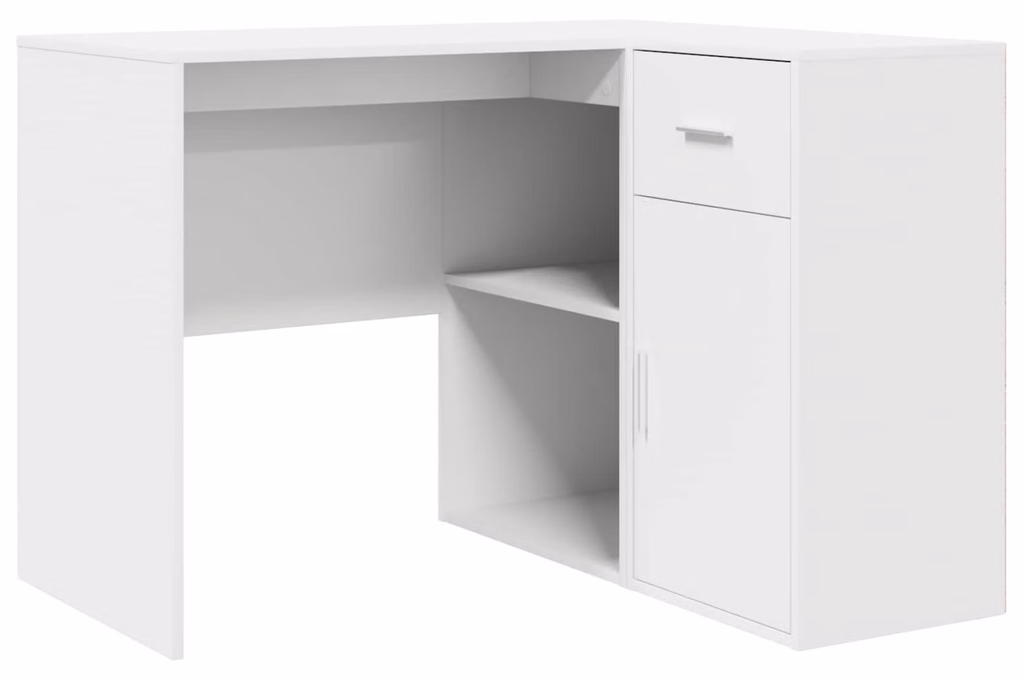 Scrivania ad angolo con cassetto Bianco 102 x 88 x 75 cm