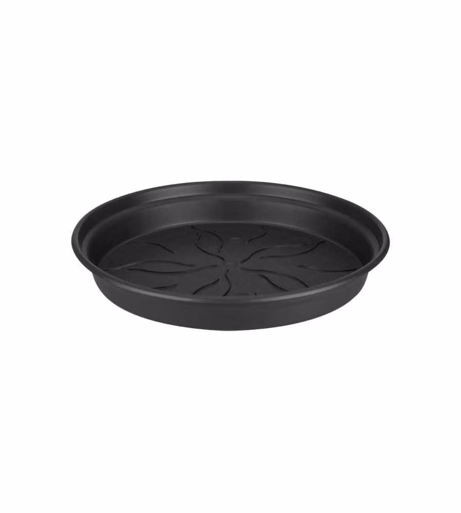 Elho Sottovaso Rotondo diam. 17 cm Nero Plastica Riciclata per Giardino