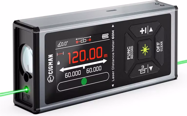 CIGMAN CD60G Telemetro Laser Verde Bidirezionale 120M Misuratore Digitale