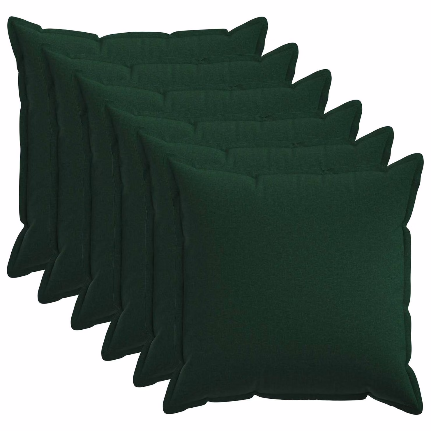 Set di 6 federe vidaXL HOUTEN verdi scure, forma quadrata, L/P: 80 x 80 cm