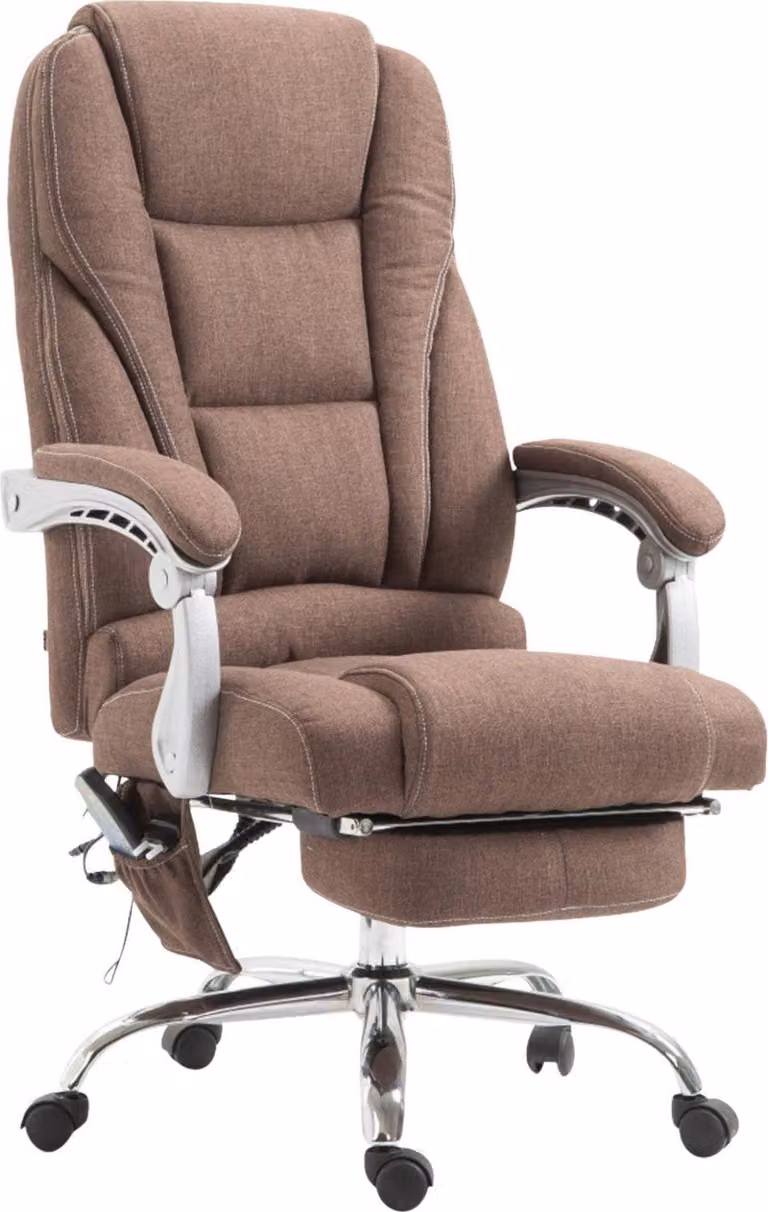 Sedia massaggiante ergonomica - Confortevole sedia da ufficio - Altezza regolabile e poggiapiedi | Colore: Marrone