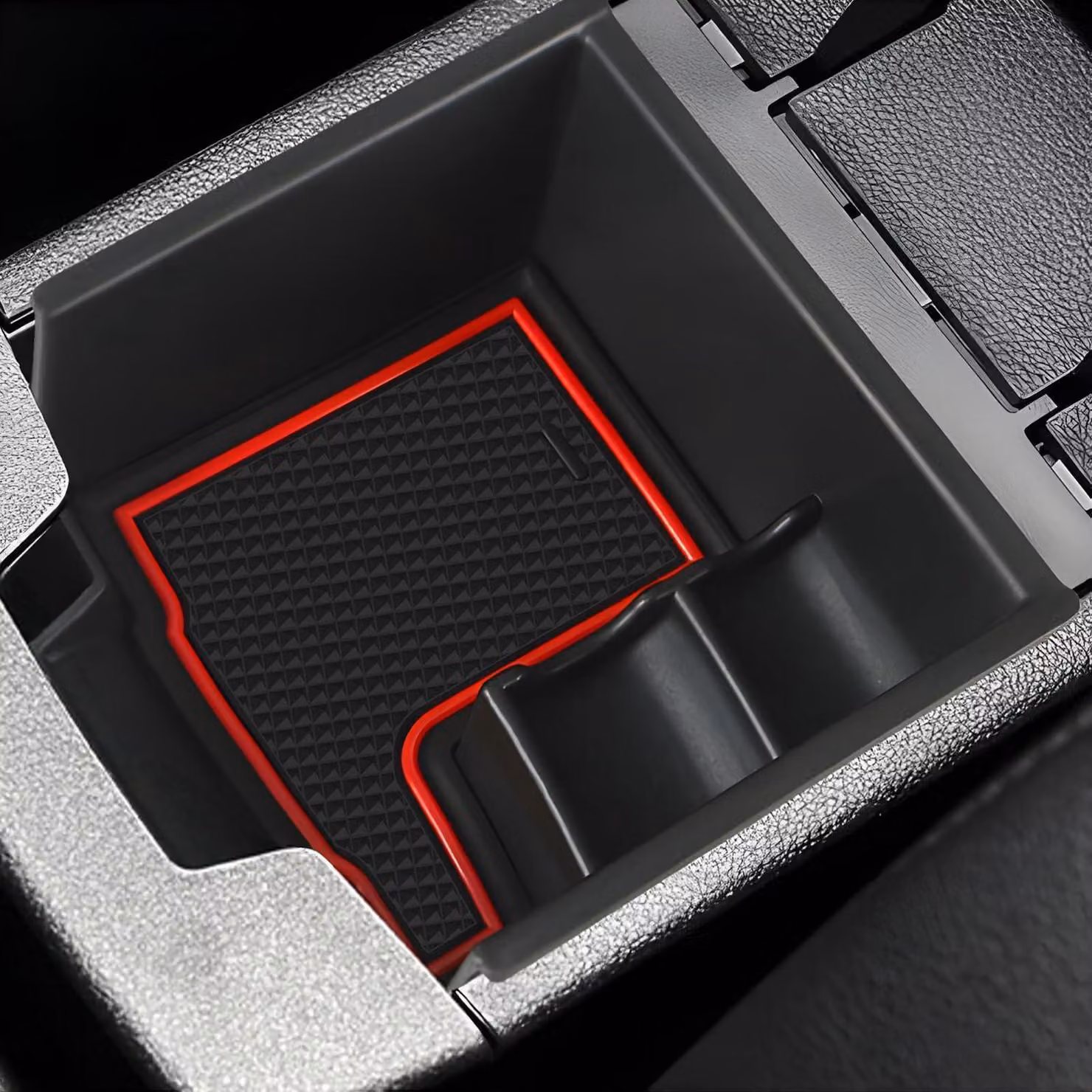 Contenitore portaoggetti per console centrale, colore rosso, per Renault Captur 2/E-Tech/Hybrid, modelli dal 2020 al 2026