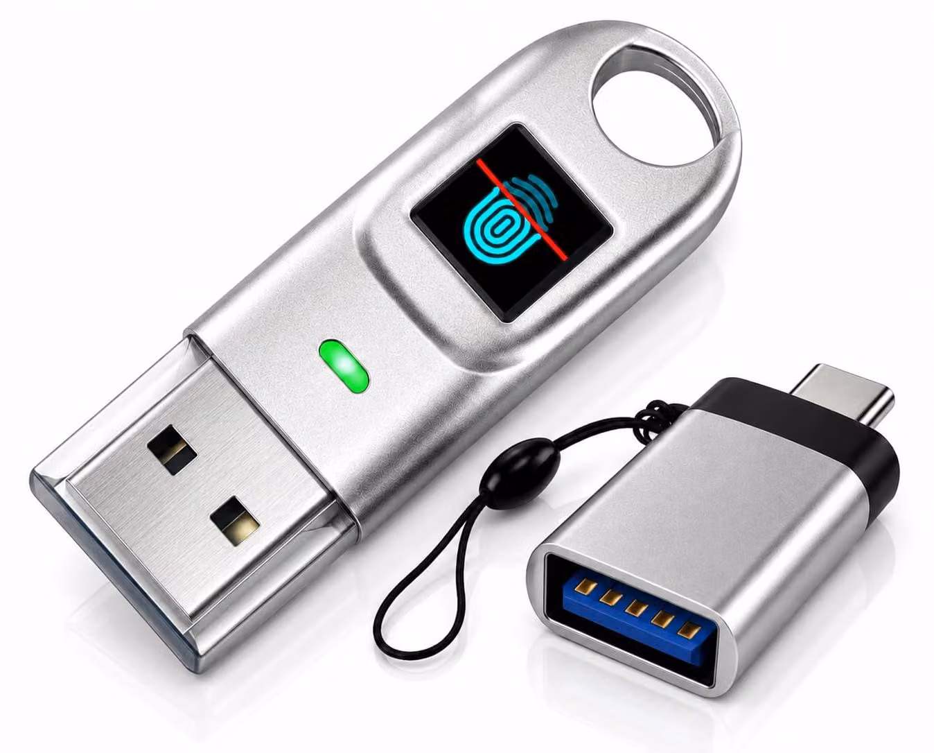 FIDO2 + U2F e digitale - USB di tipo A e C - Autenticazione tramite impronta digitale - Pass