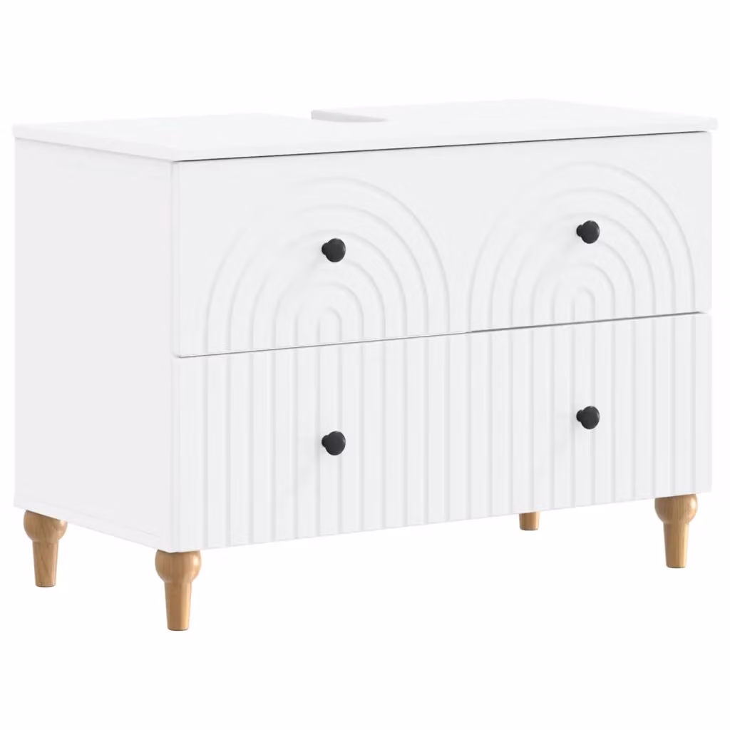 Armadio per lavabo da bagno ALKMAAR vidaXL Bianco L: 82 cm, P: 41 cm, H: 59 cm – 2