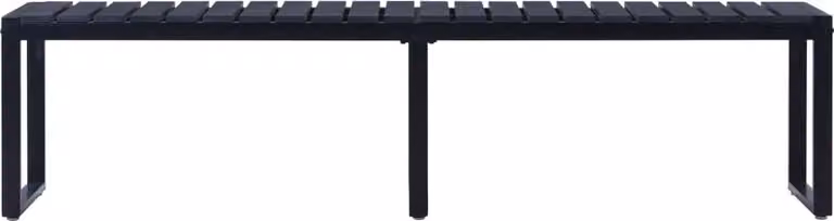 Panchina da giardino 180 cm PS board nero