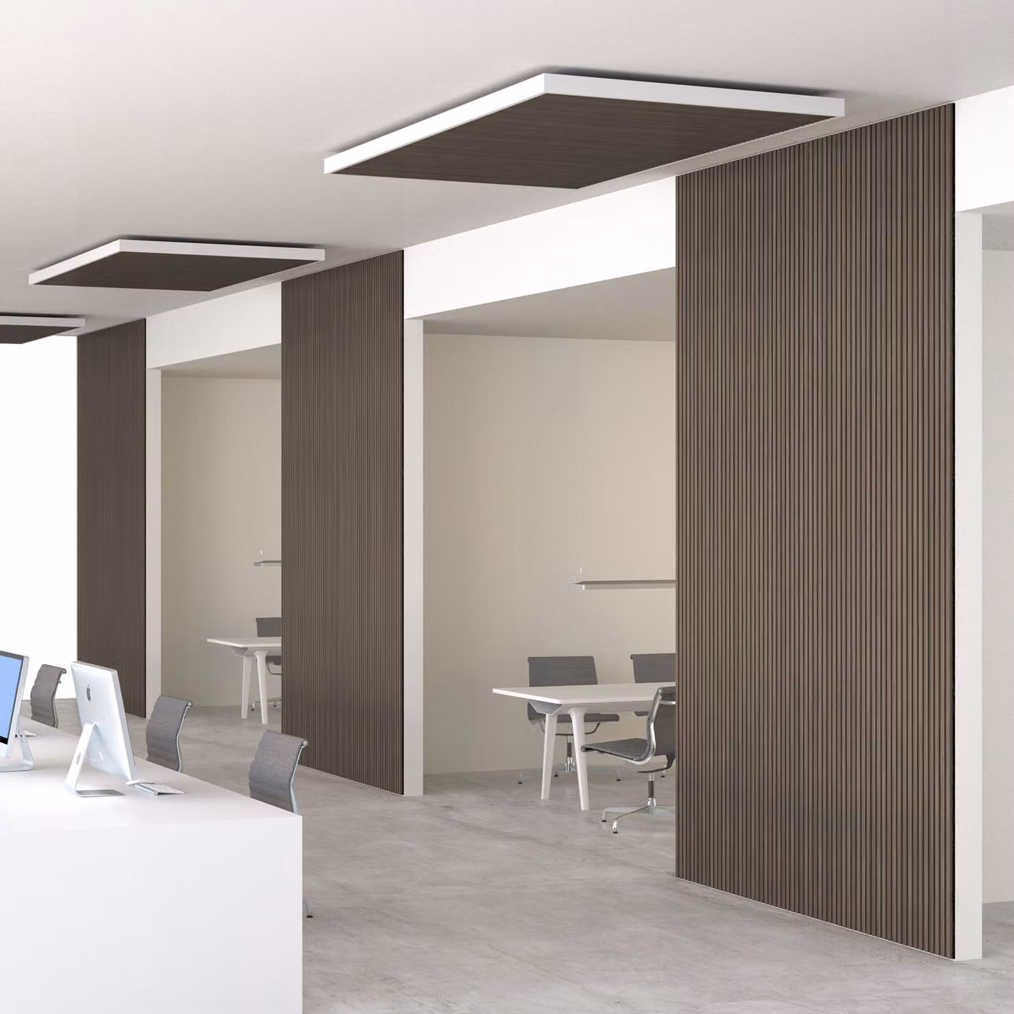 Pannelli acustici Sonic Wall II tectake effetto legno rovere grigio in MDF – 2