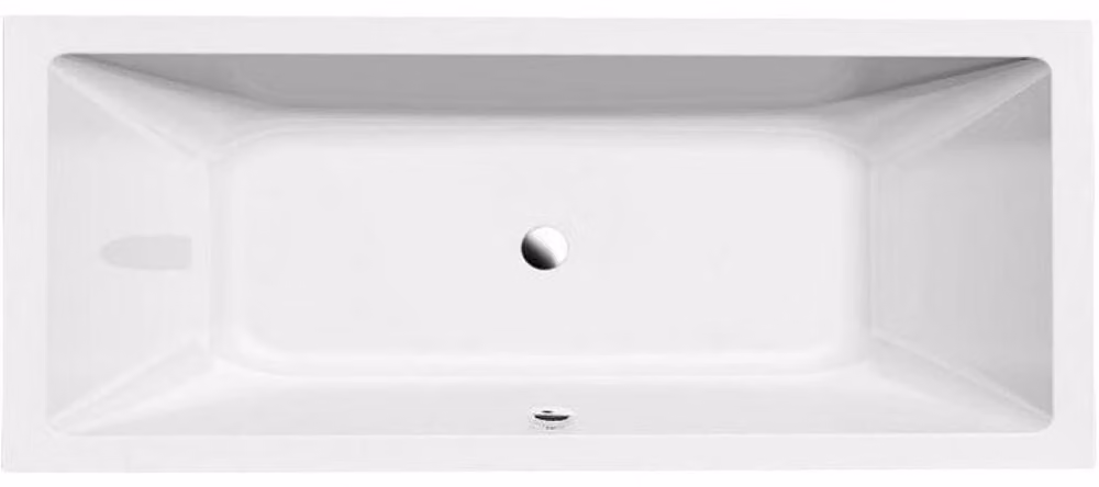 Aqualine Vasche da bagno - Vasca rettangolare NISA, 1800x700x420 mm, senza piedini, bianco A1870