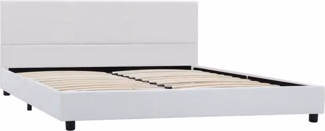 Giroletto-Struttura Letto Bianco in Similpelle 160x200 cm 981855