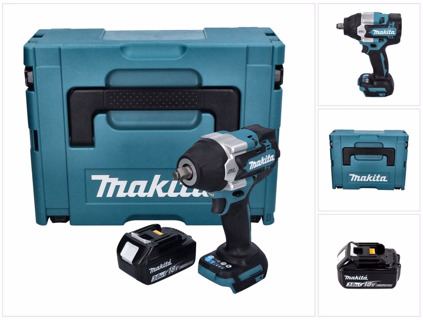 Avvitatore a impulsi a batteria Makita DTW 700 F1J 18 V 700 Nm 1/2" XPT Brushless + 1x batteria ricaricabile 3,0 Ah + Makpac - senza caricabatterie