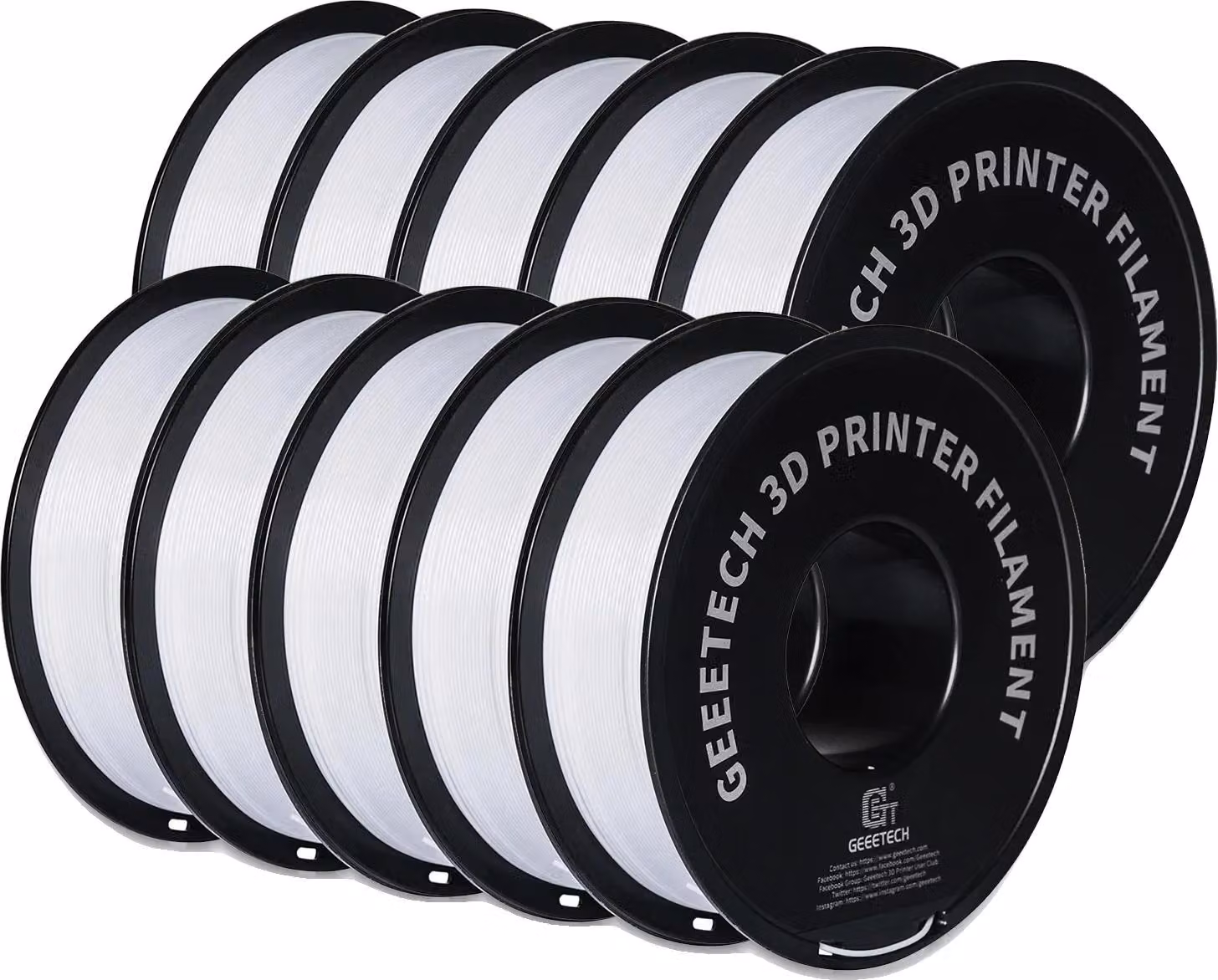 filamento 3D, alta resistenza, ecologico, PETG bianco 10 kg