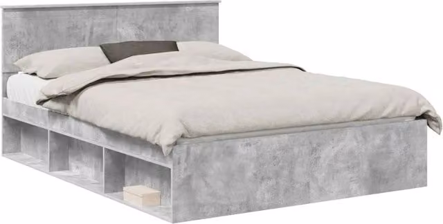 Letto matrimoniale | Letto per adulti | Struttura del letto Grigio Concret¨¨ 150 x 200 cm Pino massello