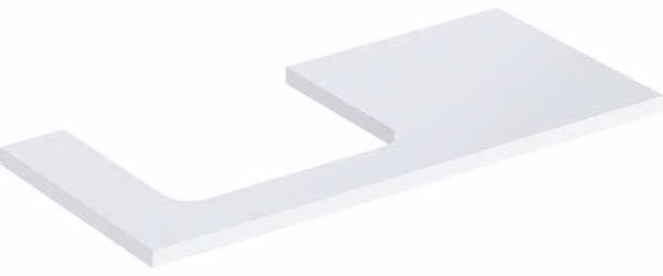 Plaque de lavabo Geberit ONE, découpe à gauche, pour lavabo à poser, 105x3x47cm, 505.304.00.1, 505.304.00.1