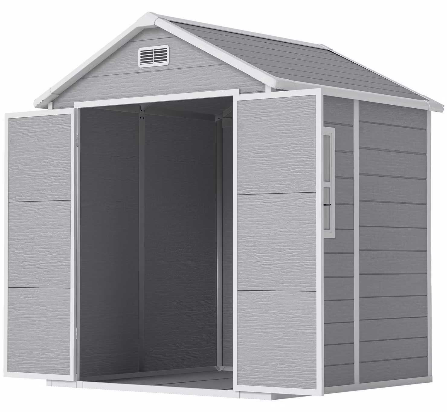 Casetta da giardino Outsunny 2,4 m², con tetto a due falde, 182 x 151 x 219/181 cm