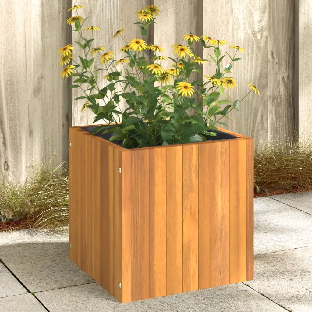 Fioriera da giardino vidaXL in legno di acacia marrone L/P/H: 35 x 35 x 35 cm