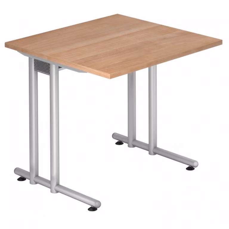 HAMMERBACHER NS08 Schreibtisch nussbaum quadratisch