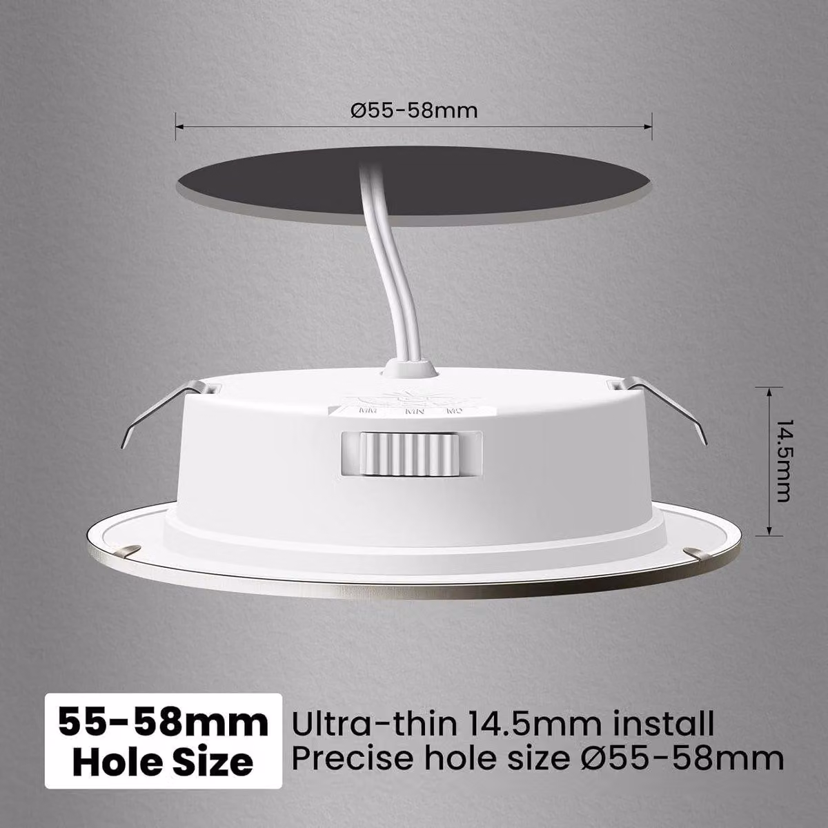 Set di 3 faretti LED da incasso a 12V, ideali per cucina, bagno, camper e caravan - Luce dimmerabile