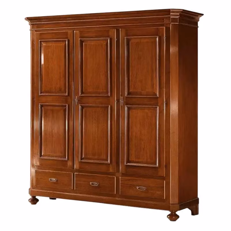 Armadio 3 ante in legno stile arte povera color noce Mobili 2G L/P/H: 192 x 63 x 217 cm – 2