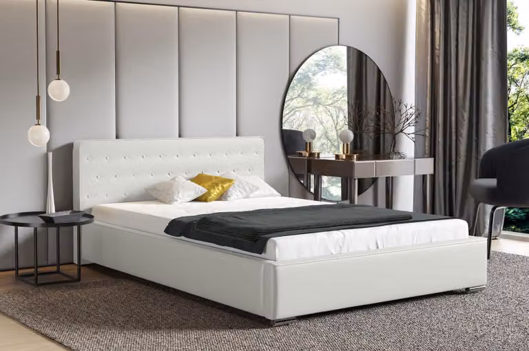 Doppelbett Ehebett Bettgestell Bett Polsterbett Betten Polyester Bettrahmen