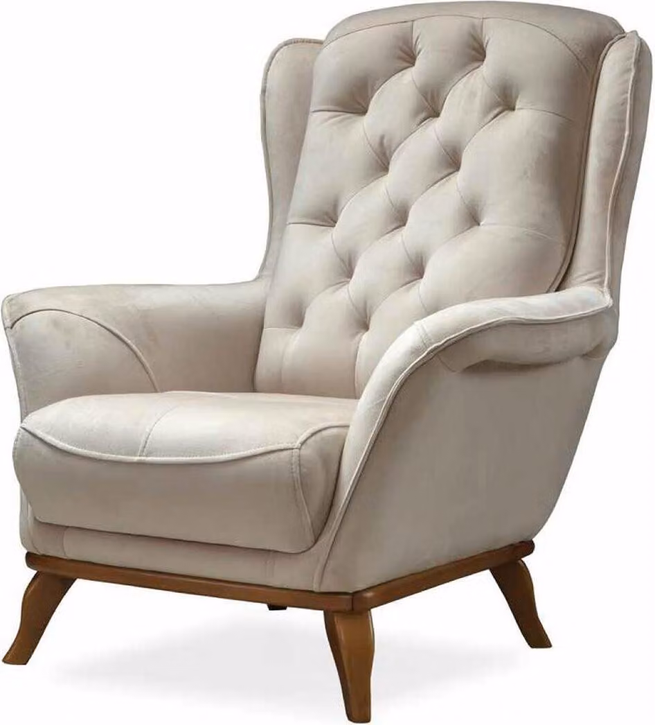 Sessel Luxus Design Möbel Klassisches Stil Design Textil Wohnzimmer Lounge