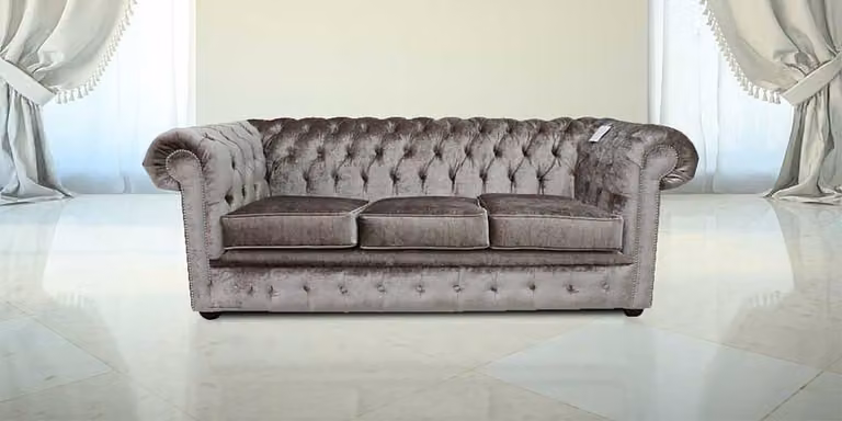 Chesterfield Design Luxus Polster Sofa Couch Sitz Garnitur Leder #249