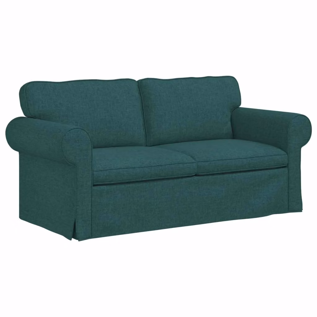 Divano moderno vidaXL in tessuto verde con struttura in metallo e coperture rimovibili L: 175 cm, P: 82 cm, H: 80 cm – 2