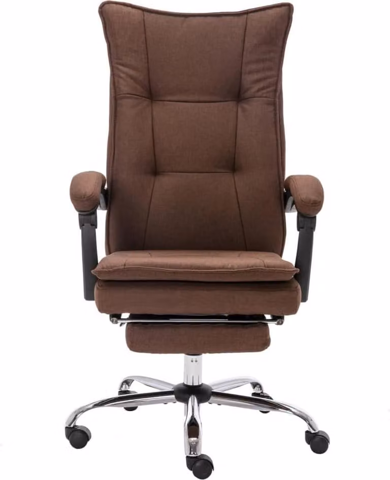 Sedia da Ufficio Marrone in Tessuto