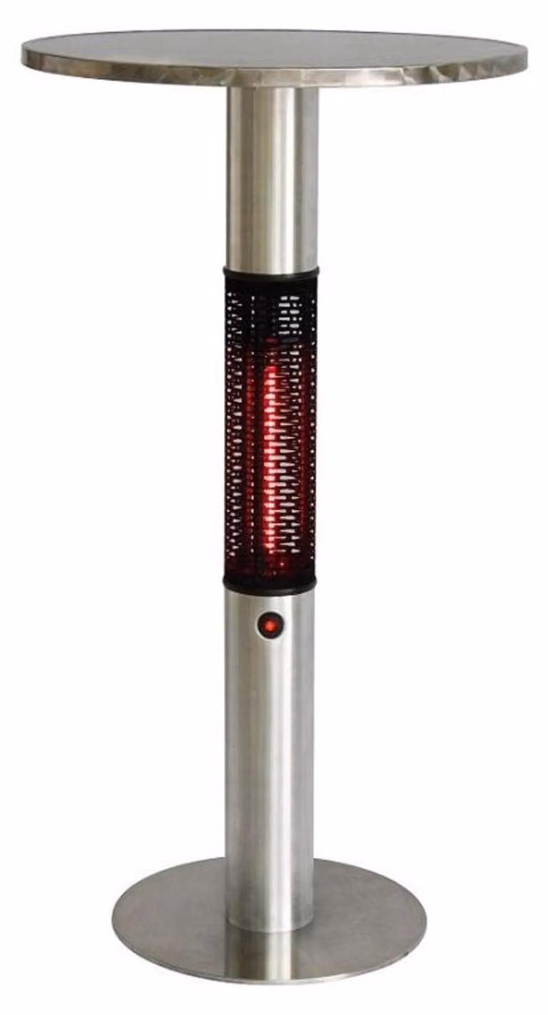 Riscaldatore elettrico radiante da tavolo, Ø 600 mm, altezza 1100 mm