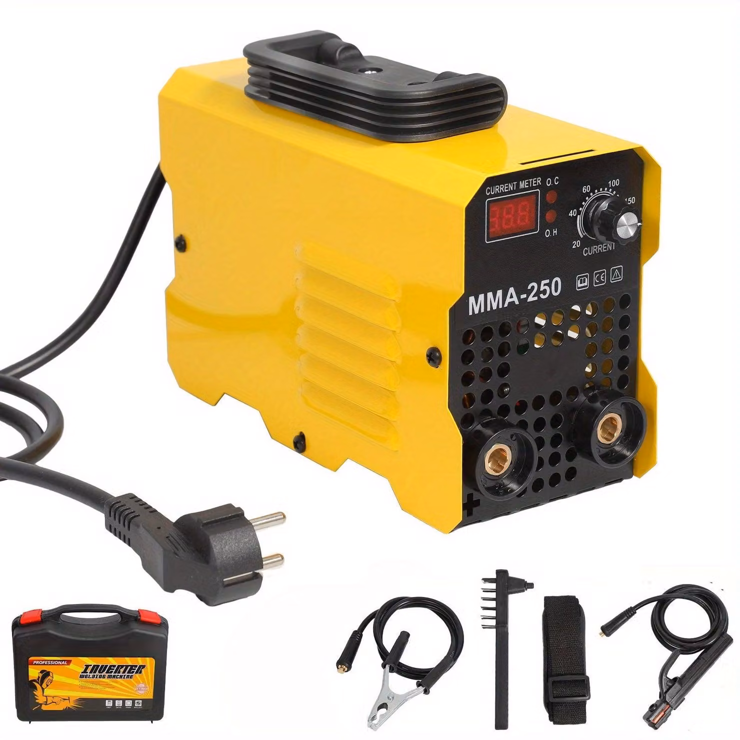 Mini saldatrice – Saldatrice inverter ARC MMA – Regolabile da 20 a 250A – Compatta e leggera
