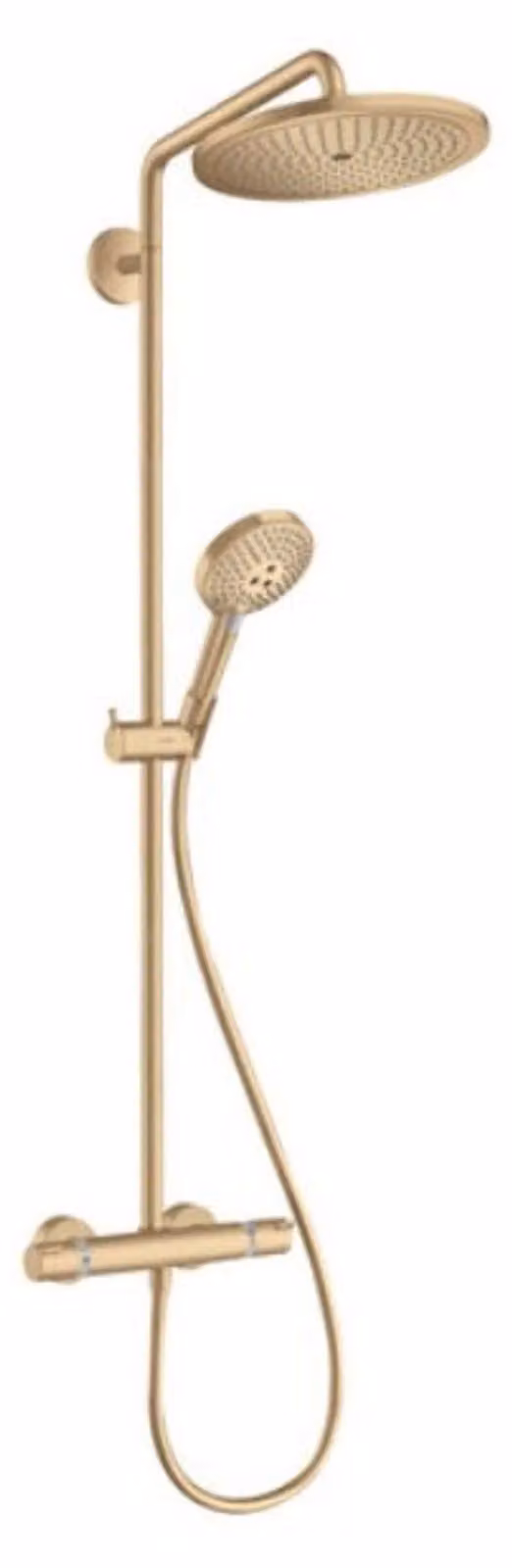Sistema doccia Croma Select S 280, doccia a pioggia, 3 getti, finitura bronzo spazzolato