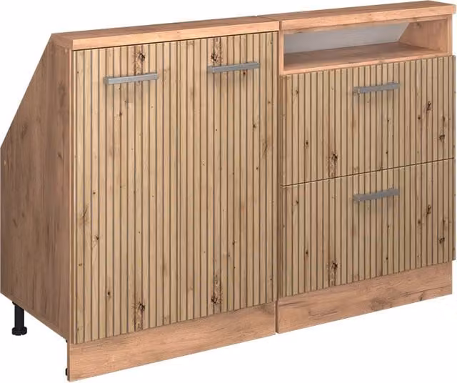 Set di mobili sottotetto Rion Rovere artigianale/Rovere dorato Set di 2 Vicco