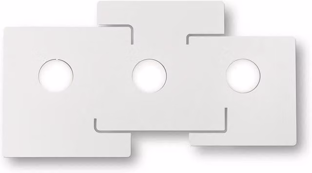 Plafoniera Moderna Totem Metallo Bianco 3 Luci Gx53 9W 3000K Luce Calda