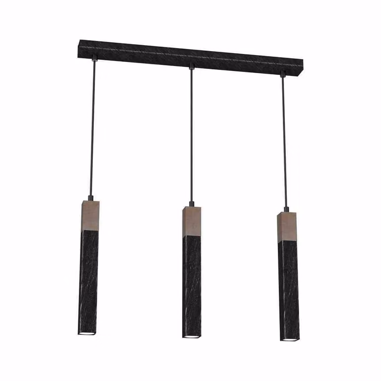 Milagro SOLO lampadario a sospensione MLP7470 legno nero lavato / patinato
