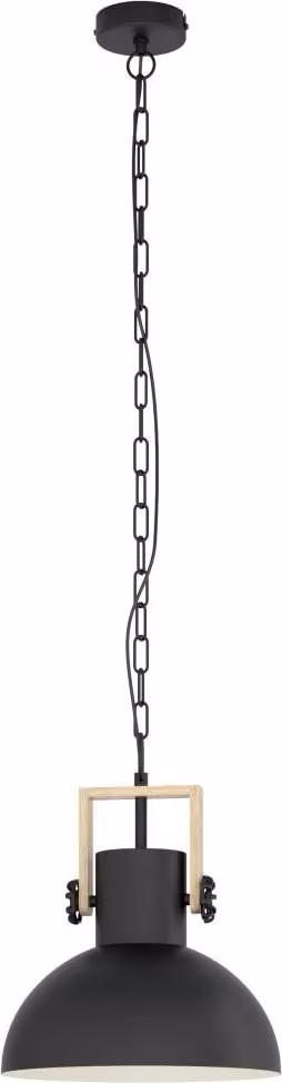 Lampada a sospensione LUBENHAM nero, marrone E27 1X28W Ø30cm H:110cm dimmerabile