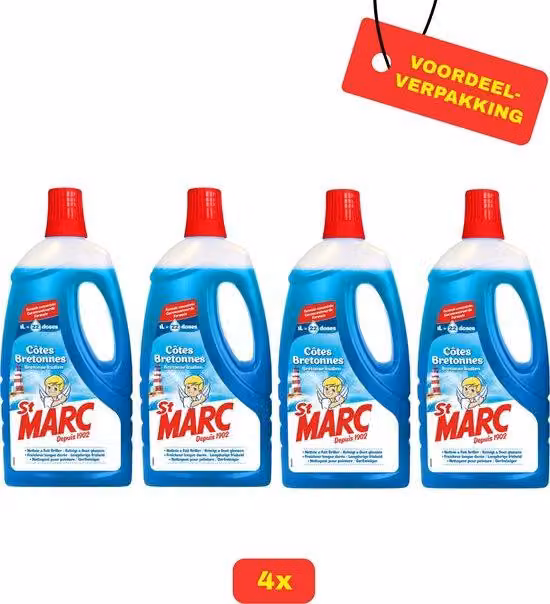 4 x Detergente per la costa bretone da 1000 ml - Confezione multipla
