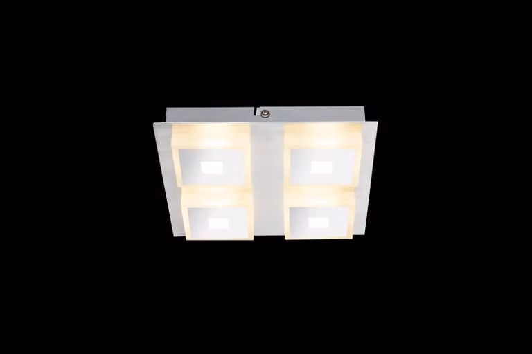 Lampada da soffitto a LED, acrilico, alluminio, argento, L 20 cm