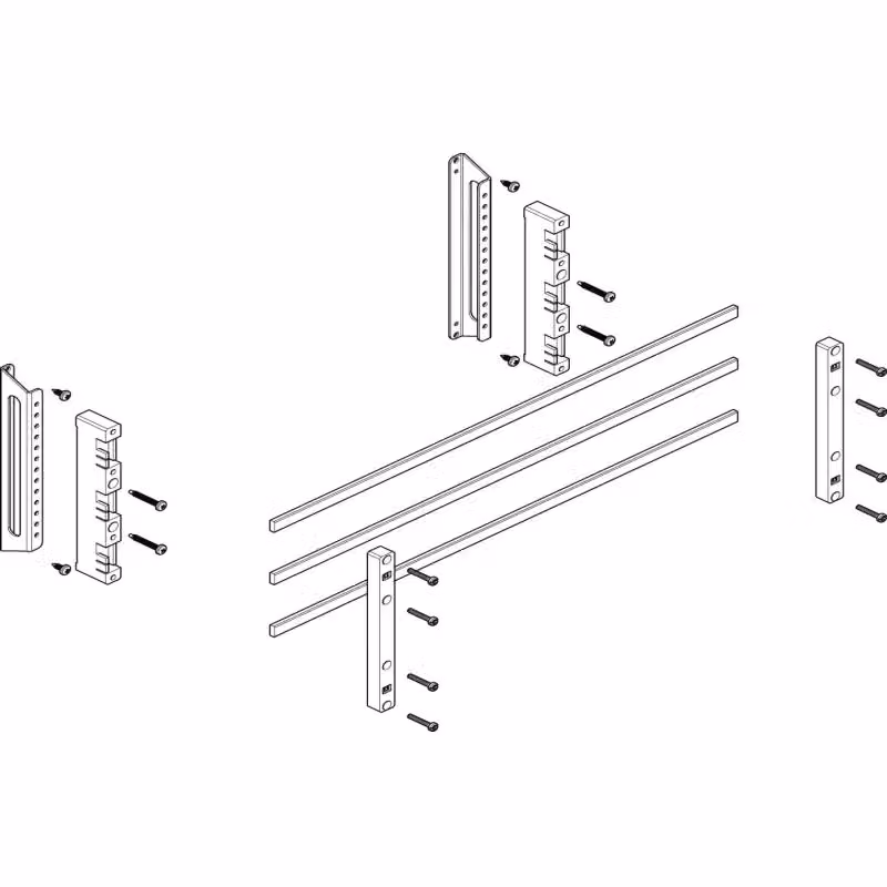 Modulo barra collettrice ABN a incasso 2FB/2RE 60 mm con rame 12x5 mm, a 3 poli, EBM 32 mm MTSC22613