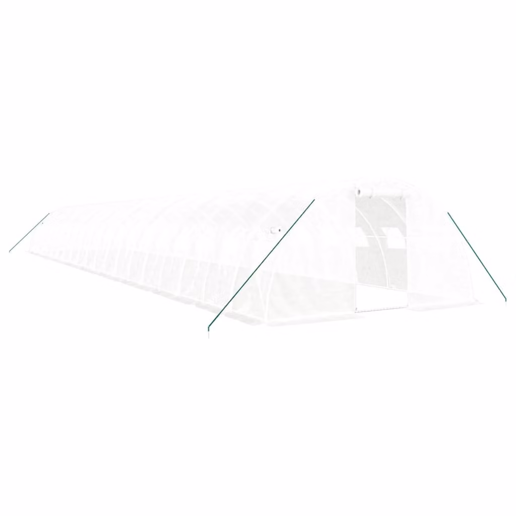 Serra con Telaio in Acciaio Bianco 80 m² 20x4x2 m