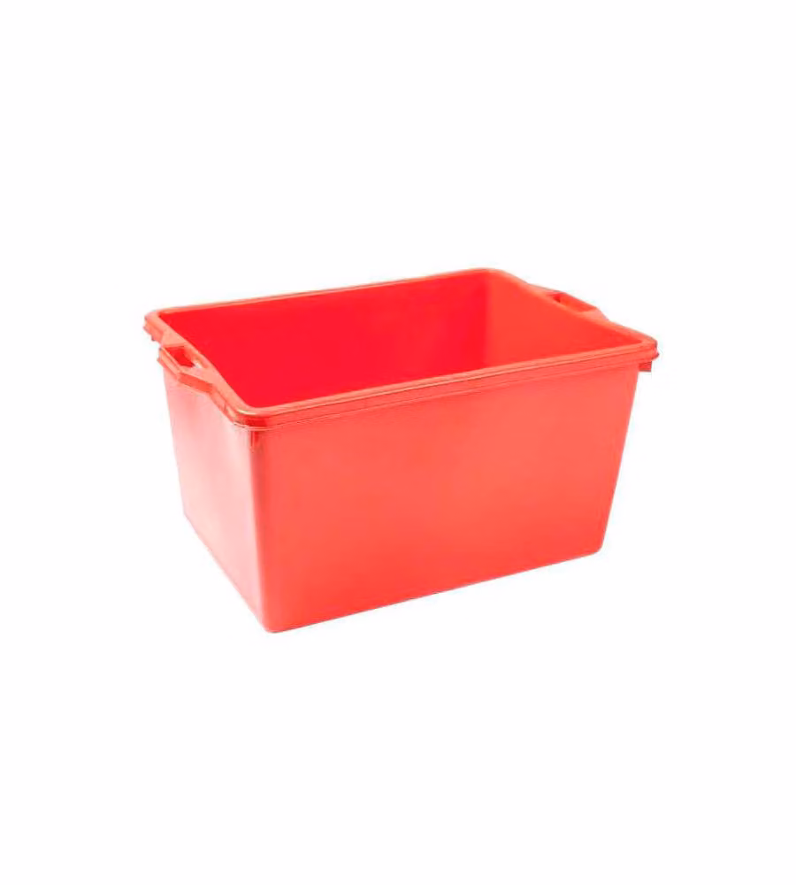 Cesta Rettangolare  L 65 65X42 H 33 Asti Rossa Ics