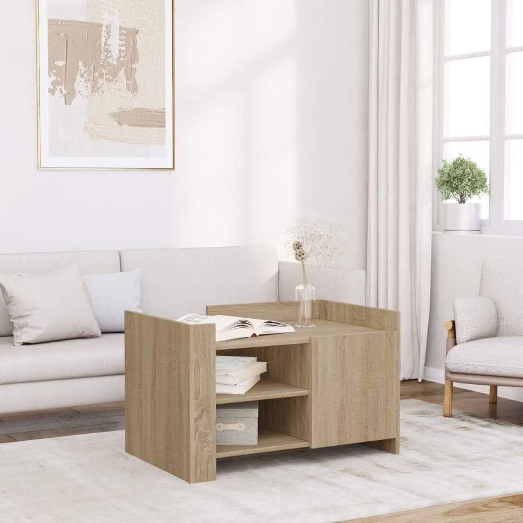 Maison Exclusive - Tavolino Sonoma in rovere 80x50x50 cm Materiale ligneo
