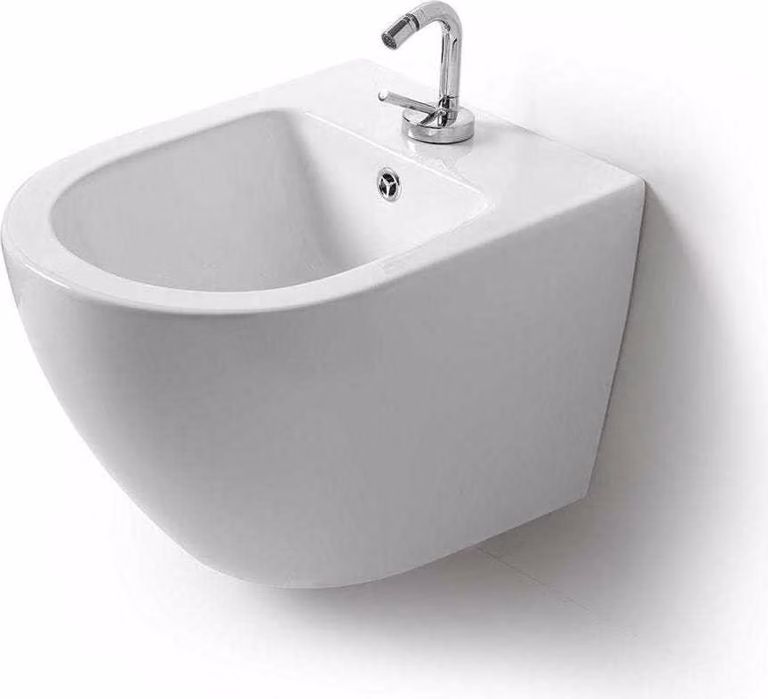 Bidet sospeso rotondo in Vetroceramica colore bianco | Folk