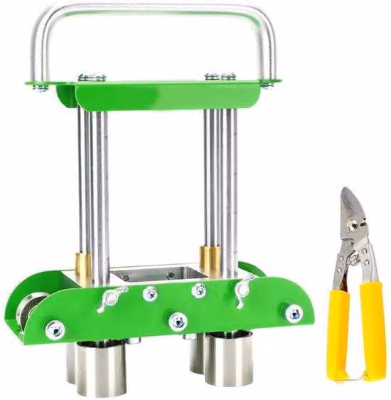 Rullo per teli in alluminio con maniglia ergonomica e sistema di taglio rapido in metallo