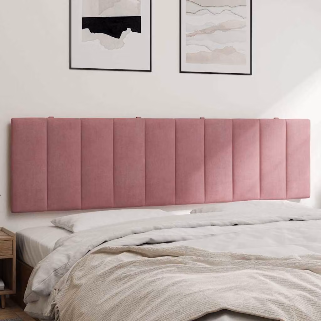 Cuscino Testiera Hanko vidaXL in Velluto Rosa, L: 180 cm