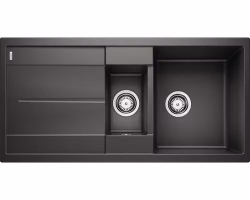 BLANCO METRA 6 S, Argento, 2 vasche, 360 x 430 mm, 19 cm, 170 x 285 mm, 13 cm