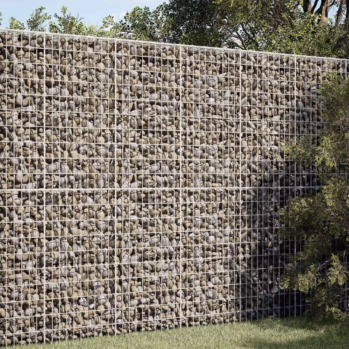 vidaXL Gabione con Filo da 3,5 mm e Rete da 5x10 cm 100x50x200 cm