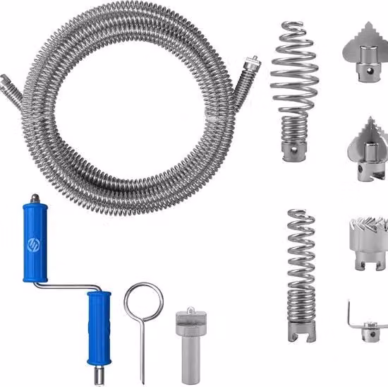 Racchetto per disostruzione fognaria in acciaio inossidabile colore argento senza marca