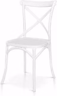 Set di 2 sedie sagomate in polipropilene bianco Mobili 2G L: 49 cm, P: 55 cm, H: 89 cm