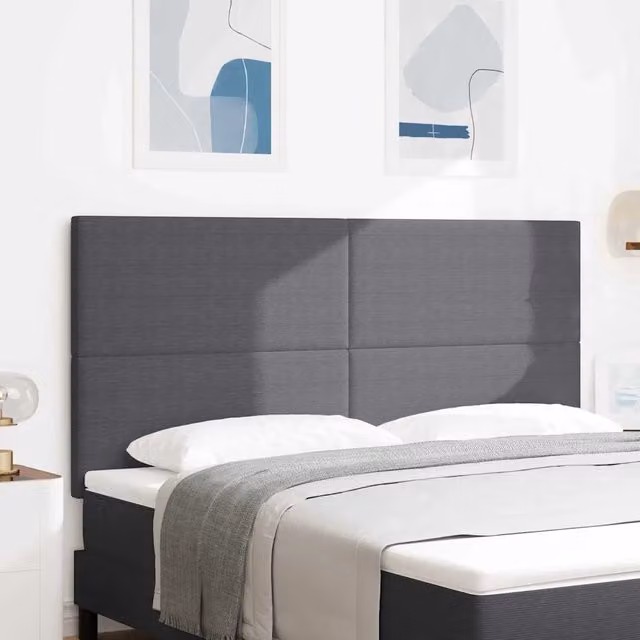 Testiera con illuminazione LED vidaXL in tessuto grigio scuro, Larghezza: 180 cm